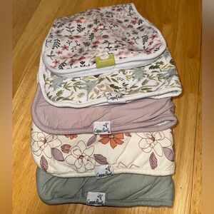 Set of 5 Baby Burp Cloths